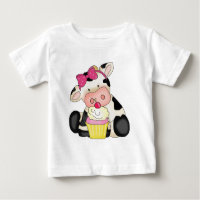 Cupcake Cow baby t-shirt