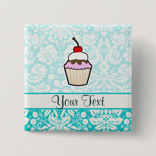 Cupcake; cute 2 inch square button