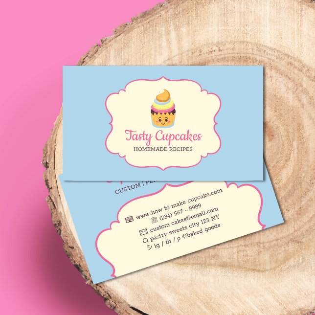 Cupcake Cute Baker sweets Business Card (Creator Uploaded)