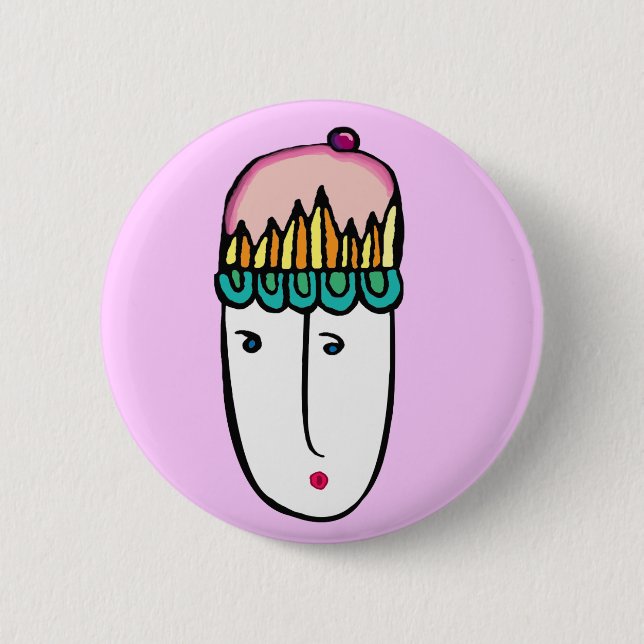 cupcake cutie 2 inch round button (Front)