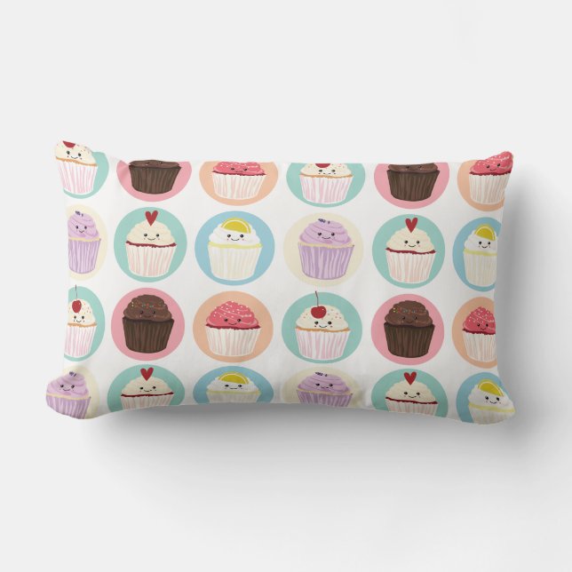 Cupcake Cuties Pattern Pillow (Front)