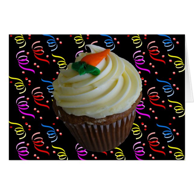 Cupcake de carottes avec Confetti (Devant horizontal)