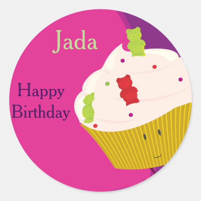 Cupcake de l'ours gommé | Sticker (Devant)