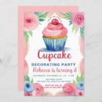 Cupcake Decorating Party Girl Birthday