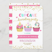 Cupcake Décoration Fête Invitation