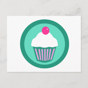 Cupcake design postcard