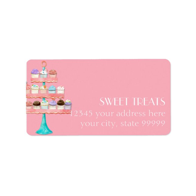 Cupcake Dessert Baking Bakery Business Package Label (Front)