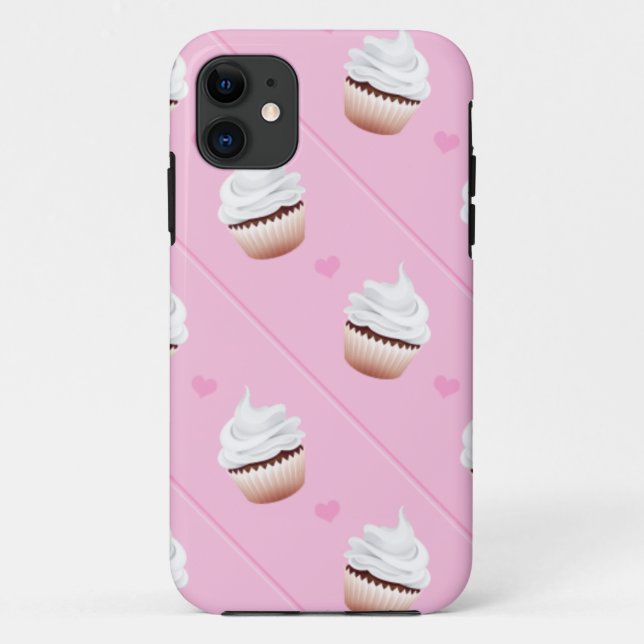 cupcake diagonal stripes Case-Mate iPhone case (Back)