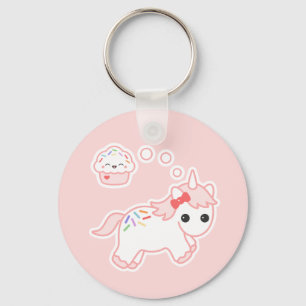 Cupcake Dream Unicorn Keychain
