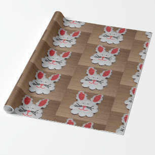 Cupcake Easter Rabbit Wrapping Paper