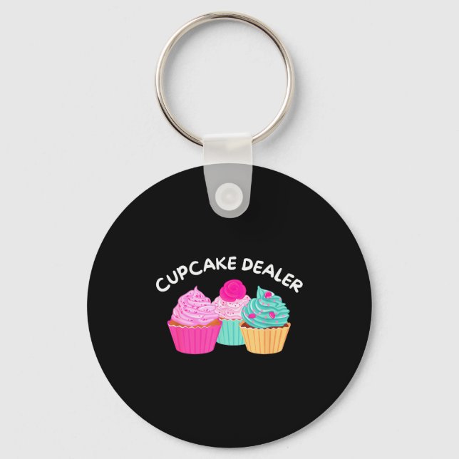 Cupcake Er - Funny Cupcake Baker Pastry Baking Gif Keychain (Front)