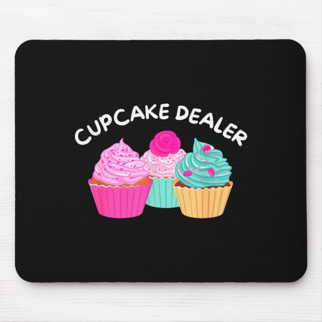 Cupcake Er - Funny Cupcake Baker Pastry Baking Gif Mouse Pad (Front)