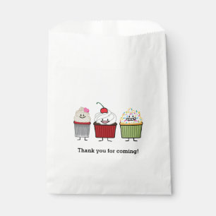 Cupcake family frosting sprinkles cherry cakes favour bag