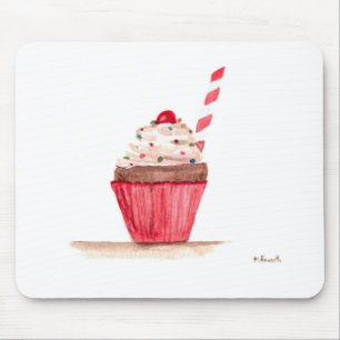 Cupcake food art mouse pad