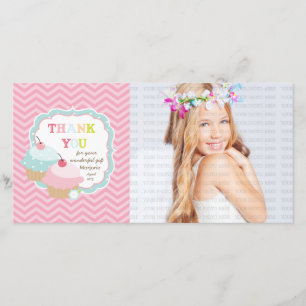 Cupcake Fun Colourful Thank you Card