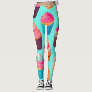 Cupcake Geometric Colourful Personalized Pattern Leggings