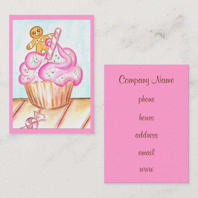 Cupcake Gingerbread Business Card (Front/Back)