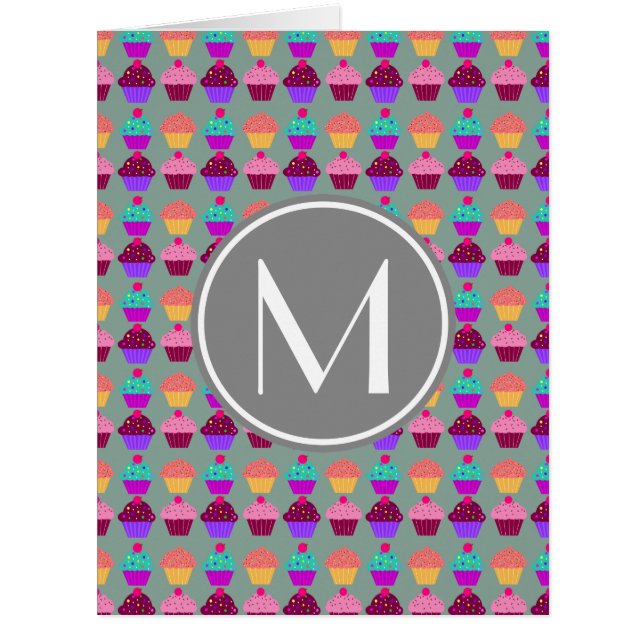 Cupcake Grey Monogram Gifts (Front)