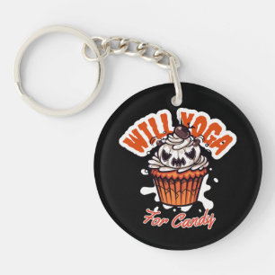 Cupcake Halloween idea for Moms Yoga Keychain