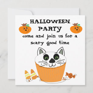 Cupcake Halloween Party Invitation