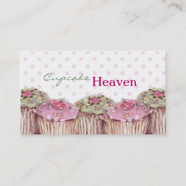 Cupcake Heaven Chic Business Cards (Front)