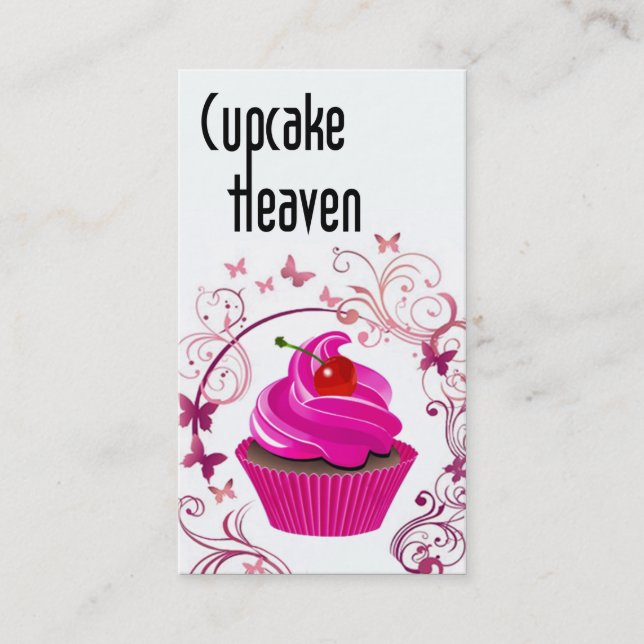 "Cupcake Heaven" - Confections Desserts Pastries Business Card (Front)