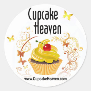 "Cupcake Heaven" - Confections Desserts Pastries Classic Round Sticker