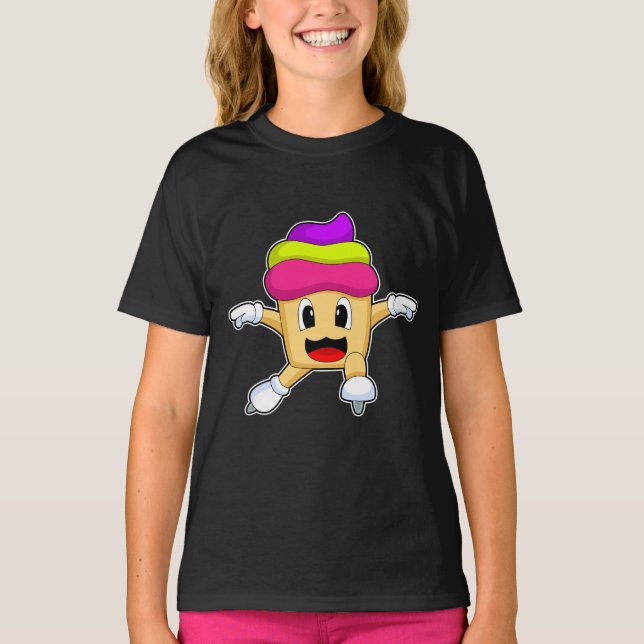 Cupcake Ice skating Ice skates T-Shirt (Front)