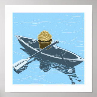 Cupcake in a Canoe print