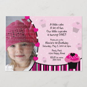 Cupcake Invitation or Thank You Card
