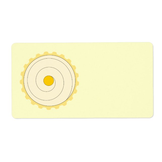 Cupcake Jaune. Gâteau glacé. (Devant)