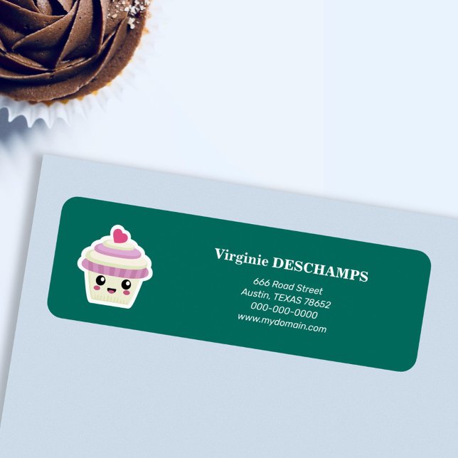 Cupcake Kawaii Return Address Label (Cupcake Kawaii Return Address Label)