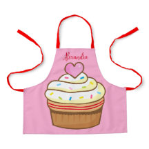 Cupcake Kids NAME baking apron retro