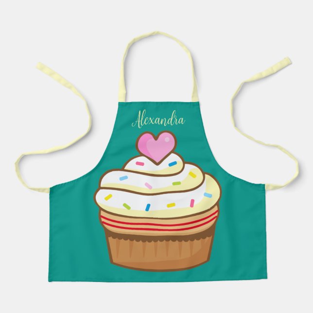 Cupcake Kids NOM tablier de cuisson rétro (Recto)