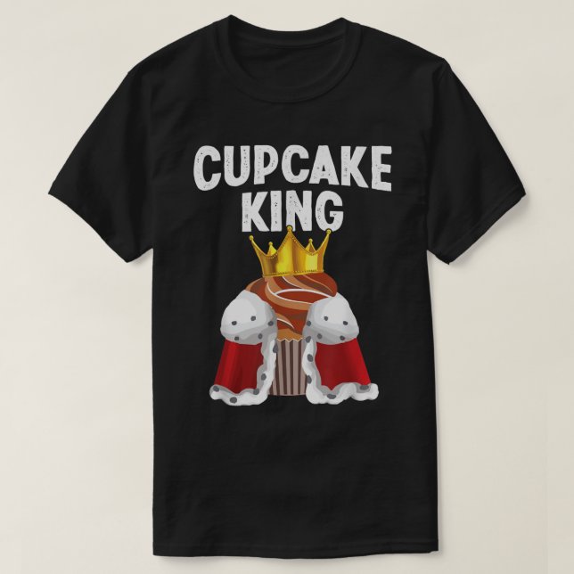 Cupcake King Mens Cake Baking Lover Baker Cupcake  T-Shirt (Design Front)