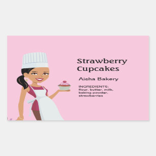 Cupcake Label with Character Design #1
