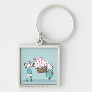 Cupcake Love Keychain