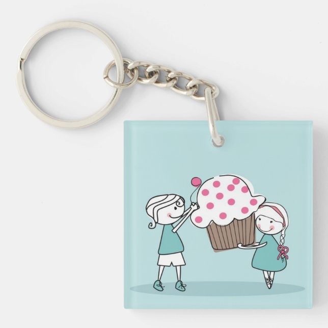 Cupcake Love Keychain (Front)