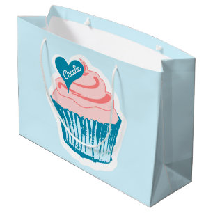 Cupcake Love personnalisé sac cadeau texte