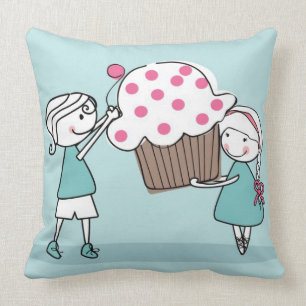 Cupcake Love Throw Pillow
