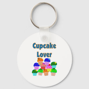 "Cupcake Lover"---Mound of Bright coloured cupcake Keychain
