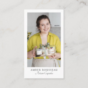 Cupcake Maker Photo QR Code Business Card
