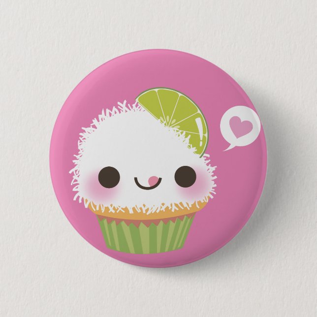 Cupcake Mania! Coconut! 2 Inch Round Button (Front)