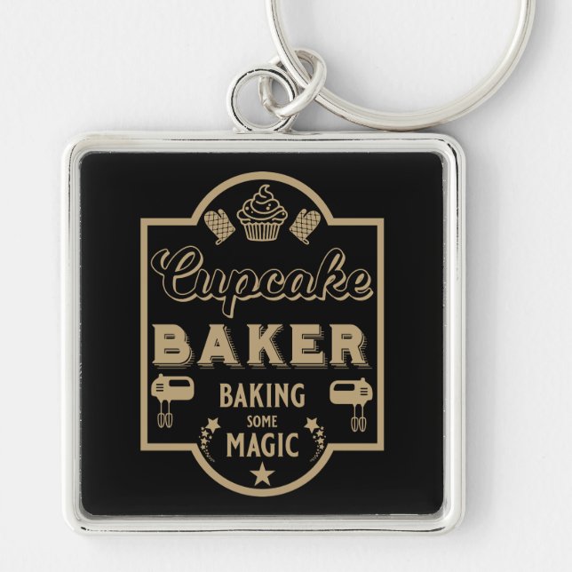 Cupcake Master Baker Keychain (Front)