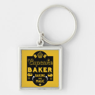 Cupcake Master Baker Keychain