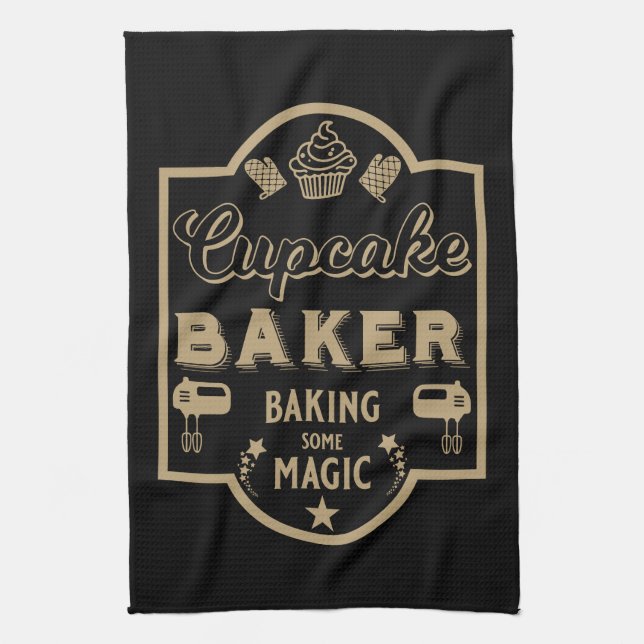 Cupcake Master Baker Kitchen Towel (Vertical)