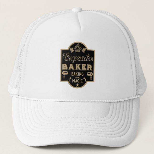 Cupcake Master Baker Trucker Hat (Front)