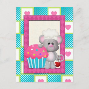 Cupcake Mouse Postcard