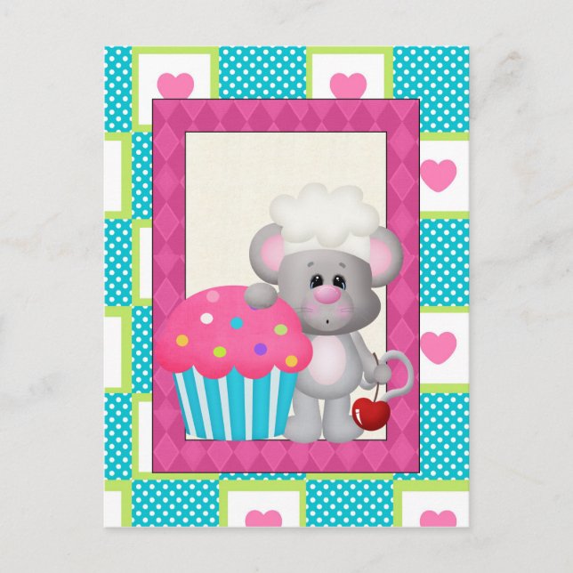 Cupcake Mouse Postcard (Front)