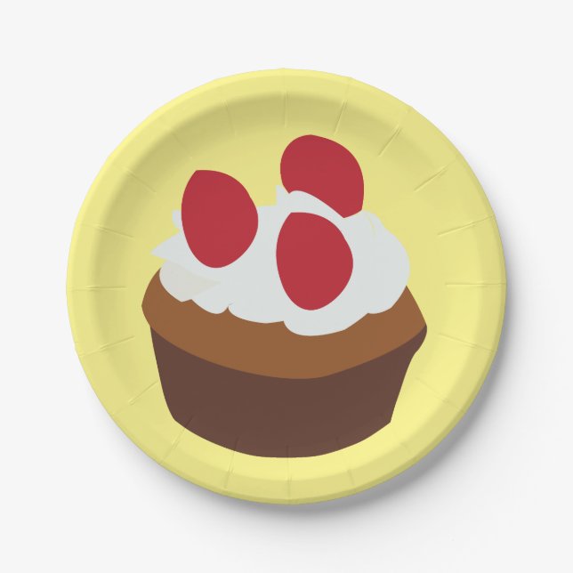 Cupcake Muffin Cupcake Paper Plate (Front)